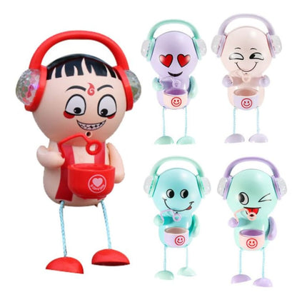 Earphone Expression Bubble Machine Toys Automatic Bubble Maker with Music Light for Children Bubble Blower