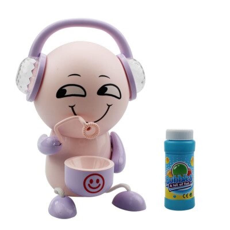 Earphone Expression Bubble Machine Toys Automatic Bubble Maker with Music Light for Children Bubble Blower