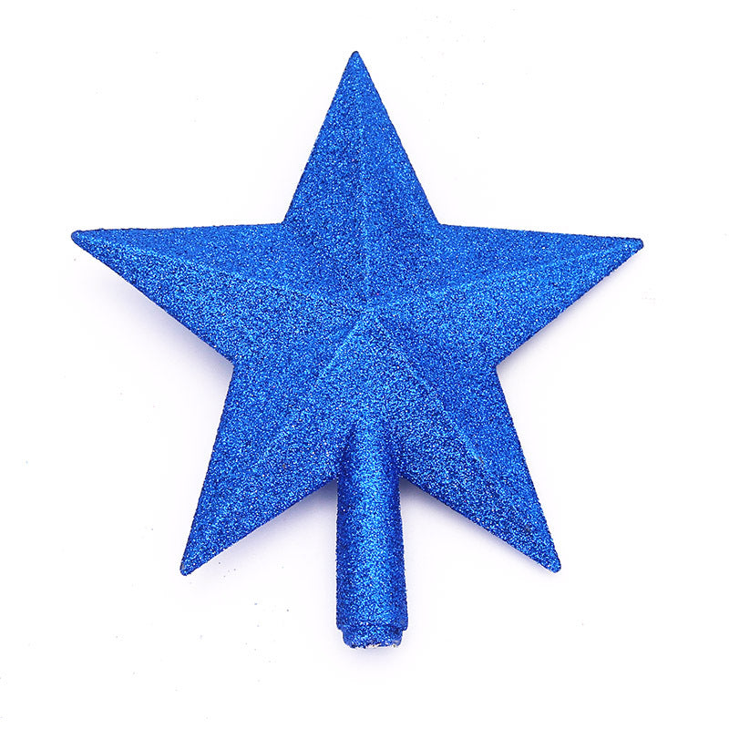 Christmas Tree Gold Powder Top Star Three-dimensional Ornaments