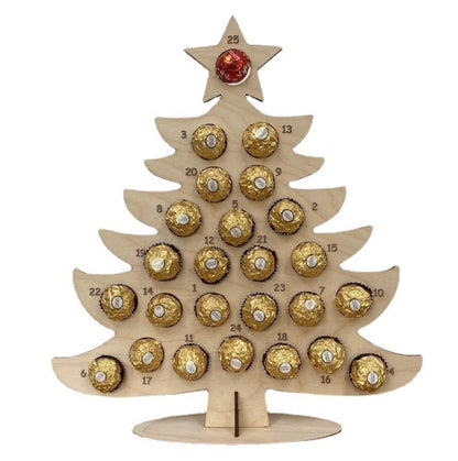 Wooden Advent Calendar Christmas Party Decoration