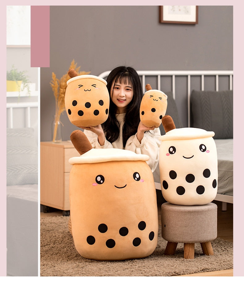 Happy Bubble Tea Plush Toy